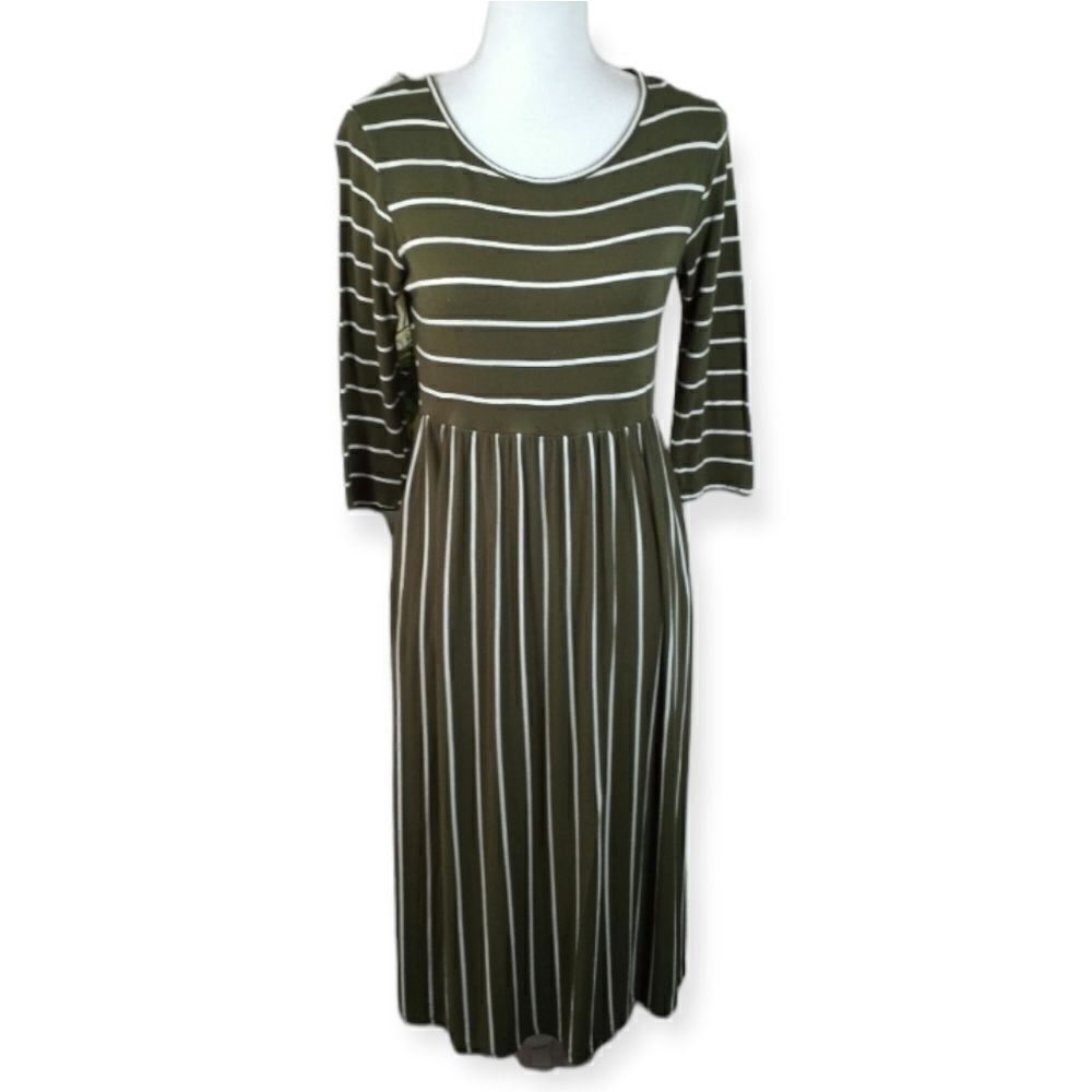 IRONIC LUXE STRIPE MAXI DRESS SZ.S/M EUC